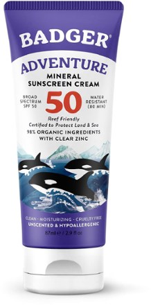Badger SPF 50 Adventure Mineral Sunscreen Cream - 2.9 fl. oz. 0