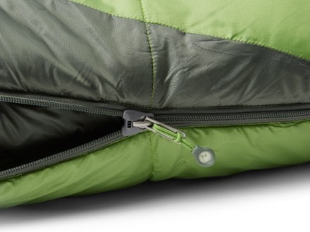 Marmot Trestles Elite Eco 30 Sleeping Bag - Women's Zipper plow (Wheatgrass/Crocodile)