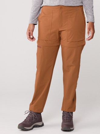 Pantalones de Senderismo REI Convertibles Mujer Talla 10P UPF 50 Bronceado  Exterior Carga Cinturón