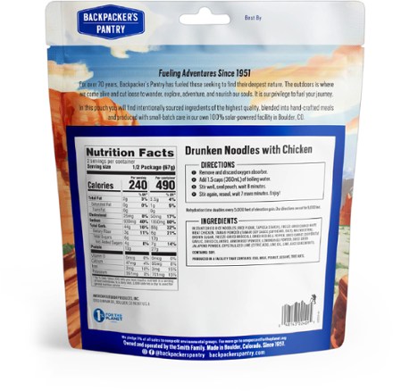 Backpacker's Pantry Drunken Noodles With Chicken - 2 Servings 1