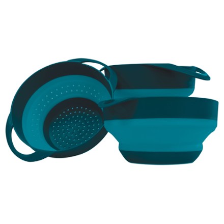 Adventure Ready Flat Pack Collapsible Bowls & Strainer Set 0