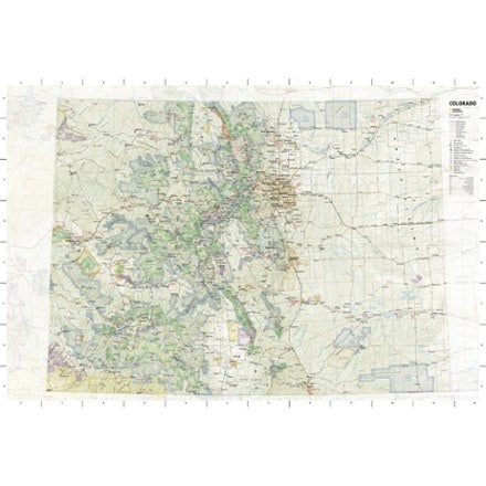 National Geographic Colorado State Recreation Travel Map and Guide 2