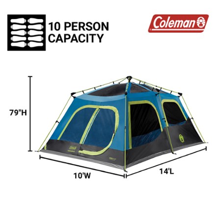 Coleman 10-Person Dark Room Instant Cabin Tent with Rainfly | REI