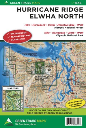 Green Trails Map 134S - Hurricane Ridge - Elwha North 0