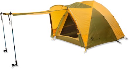 Tent with Rainfly - Trekking Poles sold separately (Yellow/Moss)