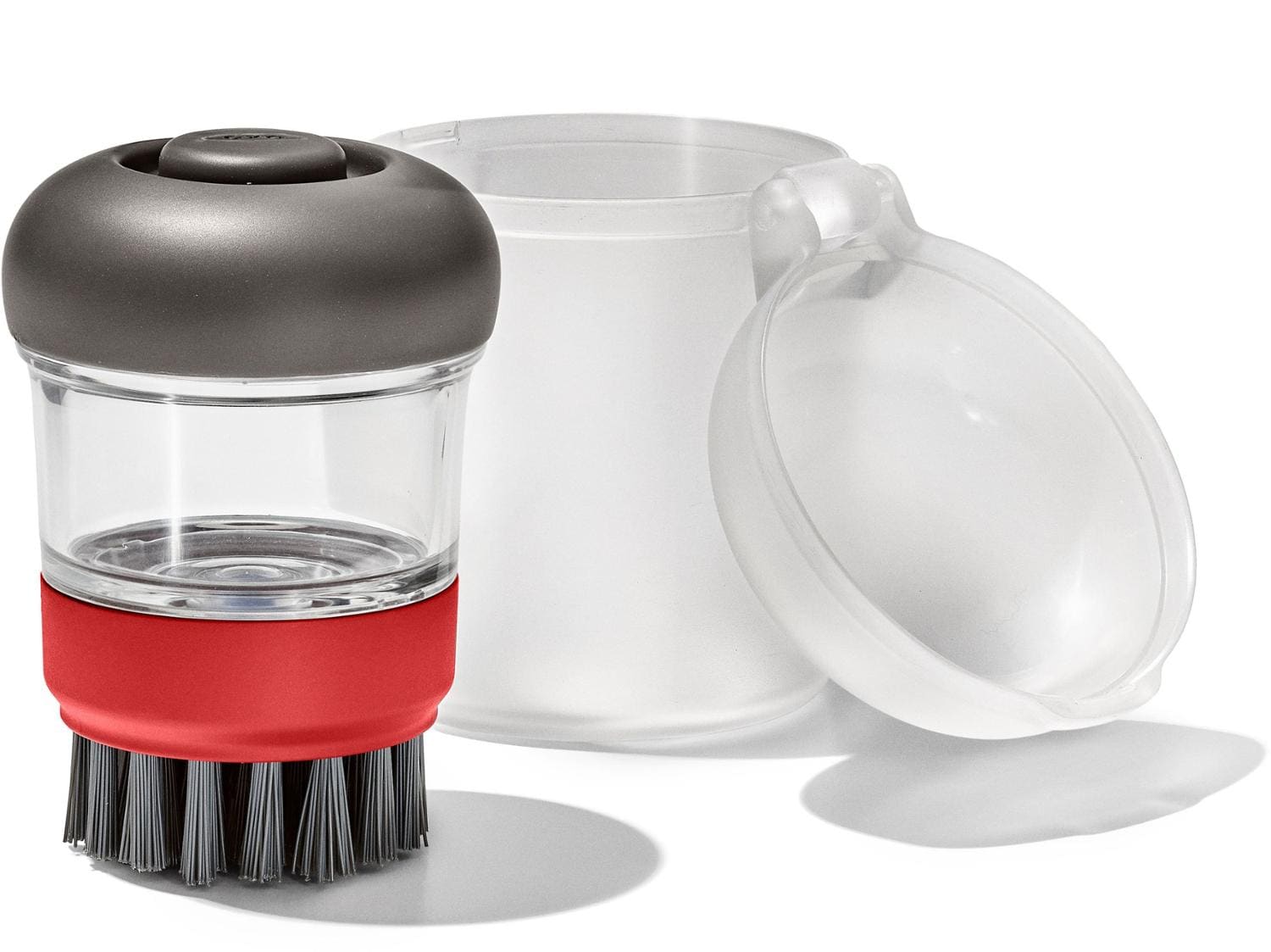 Soap-Dispensing Brush with Storage Case