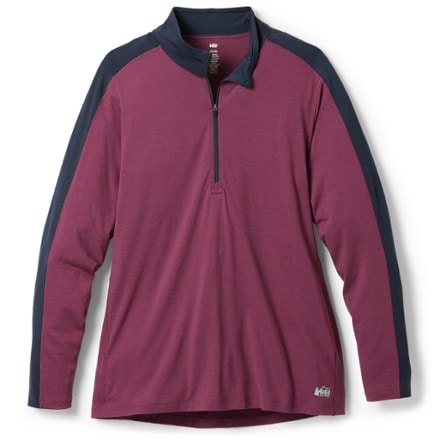 REI Co-op Merino 185 Long-Sleeve Half-Zip Base Layer Top - Women's Plus Sizes 0