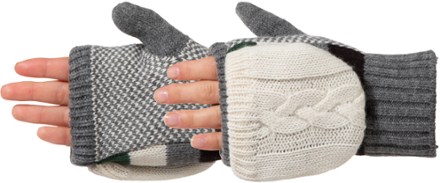 Manzella Striped Knit Convertible Mittens - Women's 0