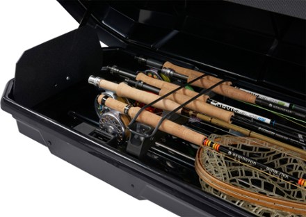 Yakima TopWater Rooftop Fishing Rod Box Top view (Black)