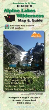 Adventure Maps Alpine Lakes Wilderness Map & Guide - 2020 0