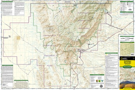 National Geographic Guadalupe Mountains National Park Trail Map 2
