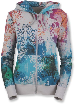 the north face all over print hoodie