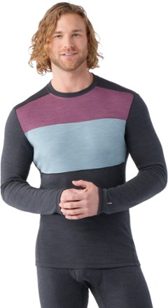 Smartwool Classic Thermal Merino Colorblock Base Layer Crew Top - Men's 1