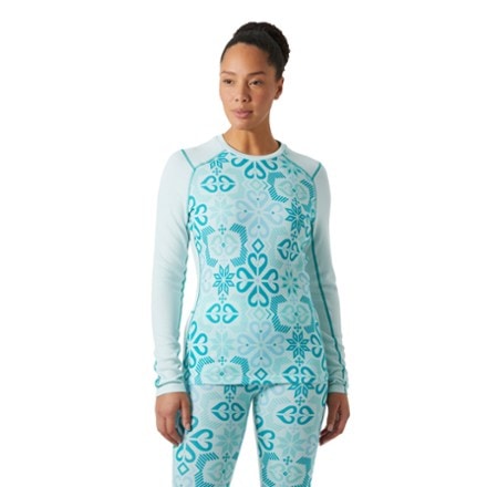 Helly Hansen LIFA Merino Midweight Graphic Base Layer Crew Top - Women's 1