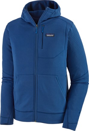 blue hiking jacket
