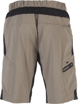 Zoic Ether Bike Shorts and Liner - Men's Back view (Tan)