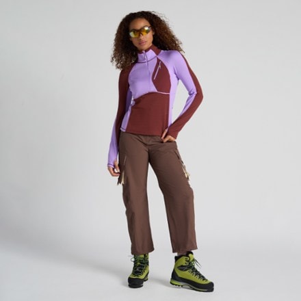 SENIQ Joytrek Grid Fleece Zip-Neck Pullover - Women's 3