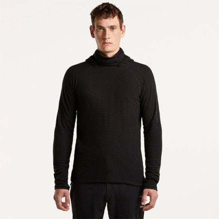Icebreaker Merino 400 RealFleece Grid Blackridge Pullover Hoodie - Men's 0