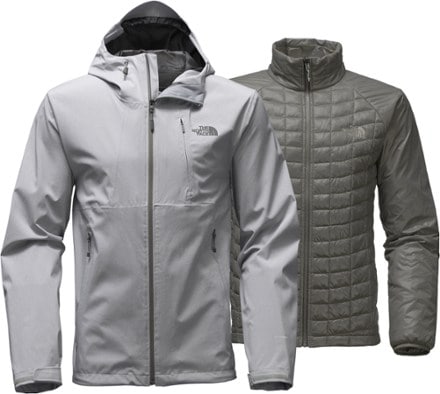 Complete Outerwear KIT] - Mens - The North Face (Dark Heather Grey, 3-in-1, Thermoball Eco Triclimate)