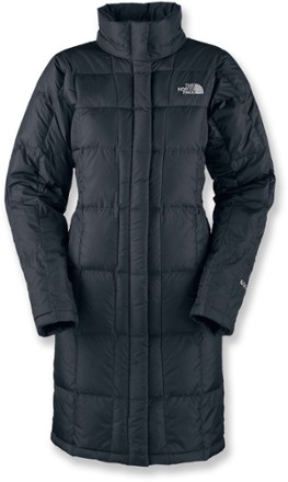 north face mid length down jacket