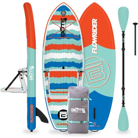 Inflatable Flow Rider BOTE Kids' FlowRider Aero Inflatable Paddle Board with Paddle - 8 ...