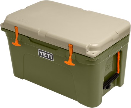 green and orange yeti cooler