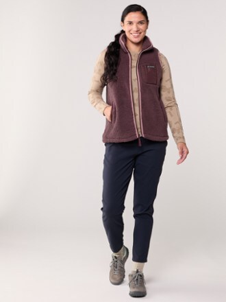 Columbia West Bend Print Full Zip II Jacket Women - Rich Wine Herringplaid - View #3