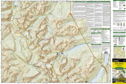 National Geographic Many Glacier: Glacier and Waterton Lakes National Parks Topographic Map 1