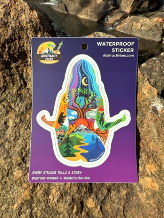 Abstract Hikes Yoga Gal Sticker 1