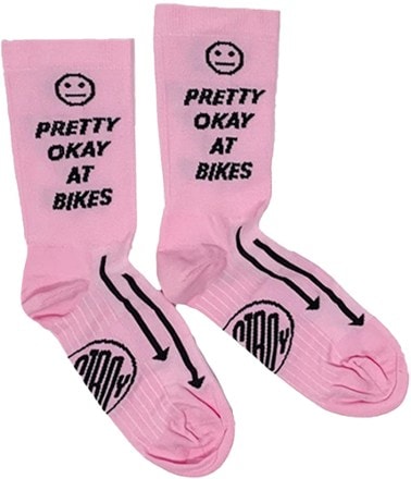 Ostroy Pretty Okay At Bikes Crew Socks 0