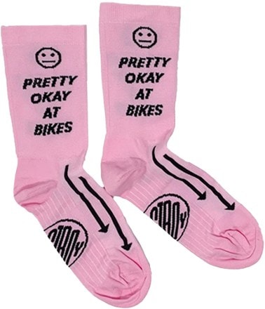 Ostroy Pretty Okay At Bikes Crew Socks