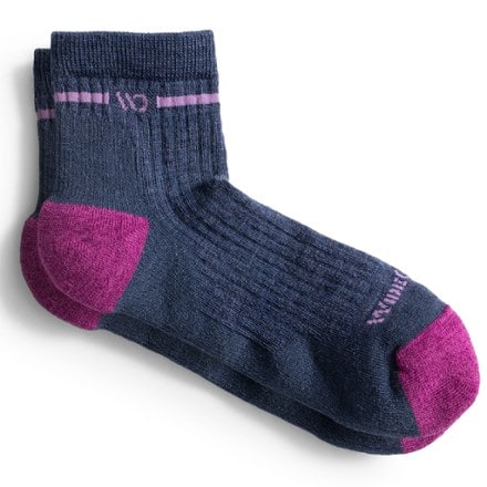 Wide Open Single Stripe Cushioned Quarter Socks - Women's 0