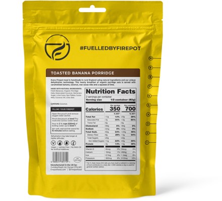 Firepot Toasted Banana Porridge - 2 Servings 1