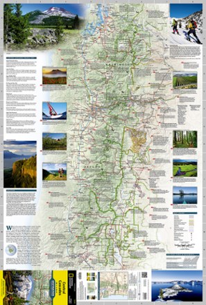National Geographic Central Cascades Destination Map 2
