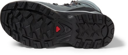 Salomon Quest 4D 3 GTX Hiking Boots - Women's Sole view (Lead/Stormy Weather/Paradise)