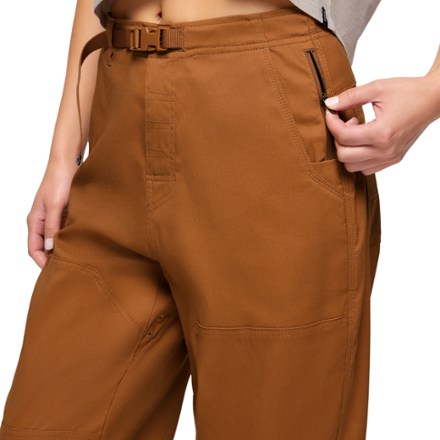 Pantalon PrAna Femme Taille 10, Marron, Jambe Droite, Stretch Nylon, Randonnée