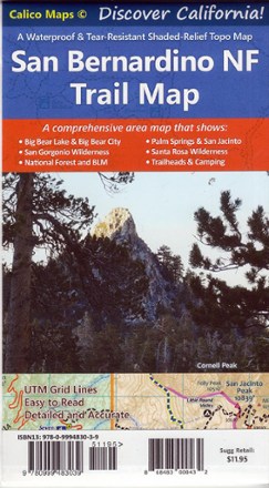Calico Maps San Bernardino National Forest Trail Map 0