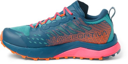 La Sportiva Jackal II Trail-Running Shoes - Women's Left view (Storm Blue/Lagoon)