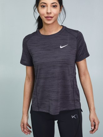 nike miler t shirt grey