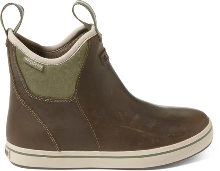 leather ankle deck boot