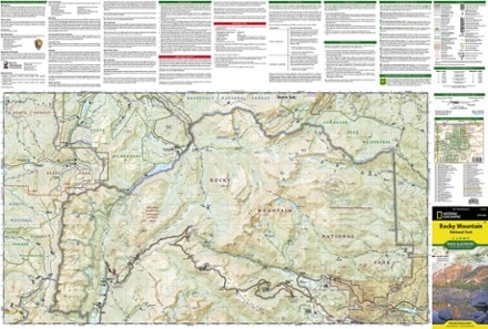 National Geographic Rocky Mountain National Park Trail Map 1