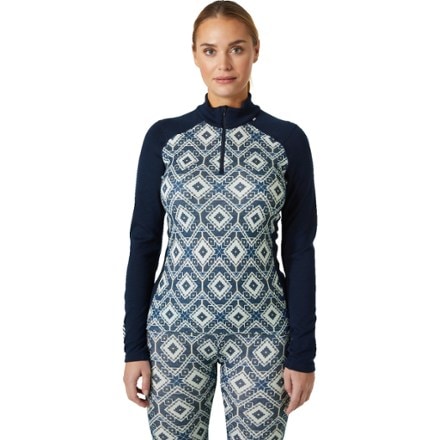 Helly Hansen LIFA Merino Midweight 2-In-1 Graphic Half-Zip Base Layer Top - Women's 1