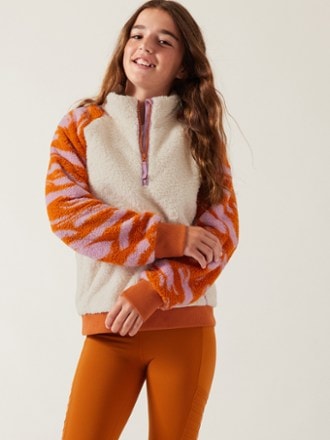 Athleta So Snug Sherpa Fleece Half Zip Pullover Girls REI Co op