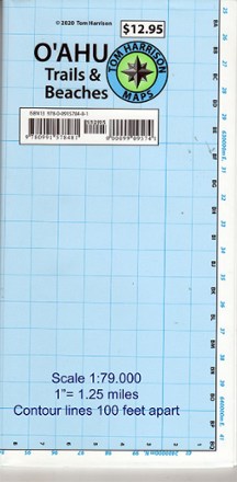 Tom Harrison Cartography O'ahu Trails and Beaches Map 0