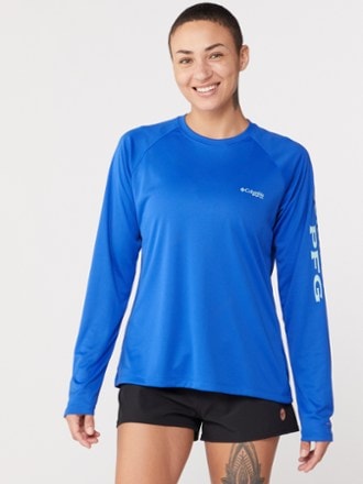 Columbia Women's Tidal Tee II Long Sleeve Shirt, Blue, Small