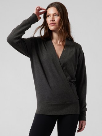 Athleta Purana V-Neck Wrap Sweatshirt - Women's 0
