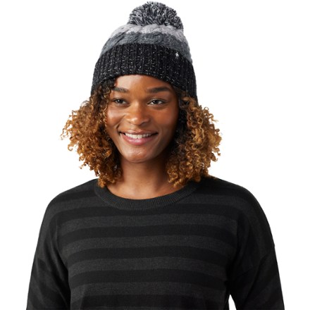 Smartwool Isto Retro Cable Knit Pom‎ Beanie Light Gray Womens One Size F16 Smartwool Isto Retro Beanie | REI Co-op main image 4