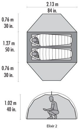 MSR Elixir 2 Tent with Footprint 8