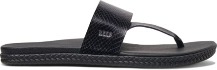 reef black cushion flip flops