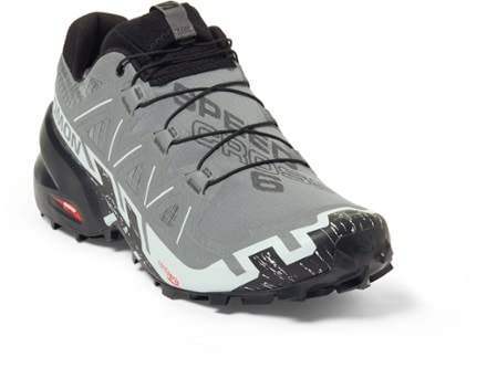 Salomon Speedcross 6 Trail-Running Shoes - Men's 3/4 view (Quiet Shade/Black/Pearl Blue)